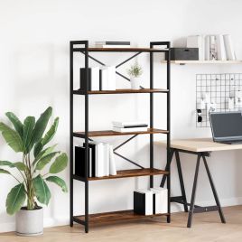 Bookcase Smoked oak 80 x 30 x 153 cm Engineered wood
