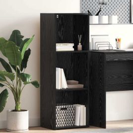 Bookcase Black oak 40 x 30 x 114 cm Engineered Wood