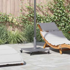 WOHMERE Parasol Base Dark Look 45x45x31.5 cm Wood - Grey