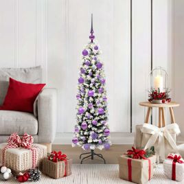 EVERIS Artificial Christmas Tree with 150 LEDs with Stand Green 120 cm