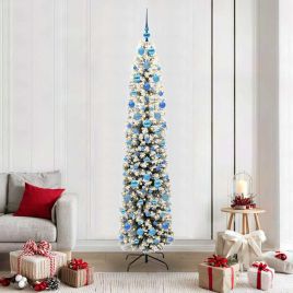 EVERIS Artificial Christmas Tree with 300 LEDs with Stand Green 210 cm