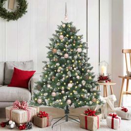 EMVER Artificial Christmas Tree with 150 LEDs with Stand Green 150 cm