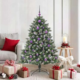 EMVER Artificial Christmas Tree with 150 LEDs with Stand Green 150 cm