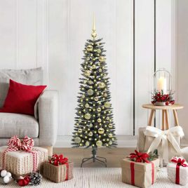 COZERA Artificial Christmas Tree with 150 LEDs with Stand Green 120 cm