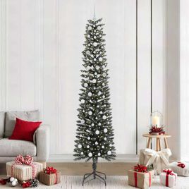 COZERA Artificial Christmas Tree with 300 LEDs with Stand Green 240 cm