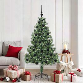 BRISNO Christmas Tree with 300 LEDs with Stand Green 180 cm PVC