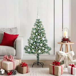 CINDEL Artificial Christmas Tree Snow Flocked with LED Light 120 cm