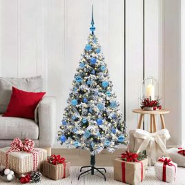 COSDEN Artificial Christmas Tree with 150 LEDs with Stand Green 150 cm