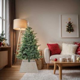 FROSTI Christmas Tree Collar White 70 x 70 x 28 cm Water Hyacinth