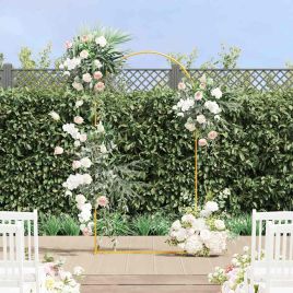 SELRIDG Wedding Arch 100x39x200 cm Steel - Gold