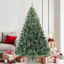 FLOSKA Artificial Hinged Christmas Tree Snow Flocked White 180 cm