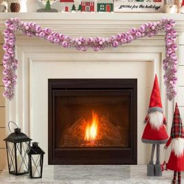FROSTIQ Christmas Ball Garland Pink 186 cm Polystyrene