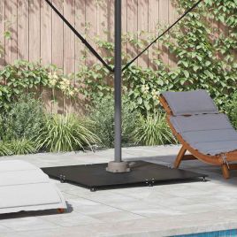 AVHMERE Parasol Base 100x100x4 cm Steel - Black