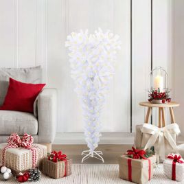 CUDWIN Artificial Christmas Tree with Stand White 120 cm PVC and Steel