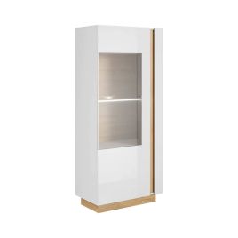 Nimbus Nectar Tall Display Cabinet with 4 Shelf - White
