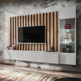 ALVENTO TV Unit Pearl Grey 220cm