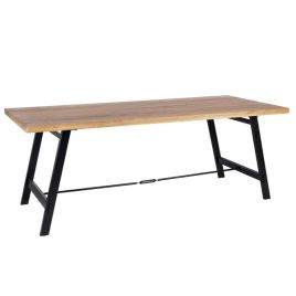 Ritz Dynasty Large Dining Table with Black Metal Legs