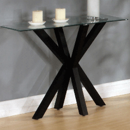 Marlow High Shine Gloss Console Table Elegant Gloss Finish in Black