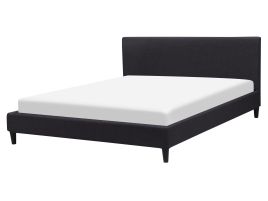 Fabric EU King Size Bed Black FITOU