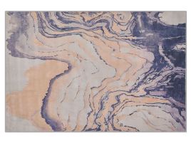 Area Rug 160x230cm Blue with Beige