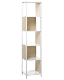 Bookcase White with Light Wood BOGOTA
