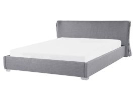 Fabric EU King Size Bed Grey PARIS