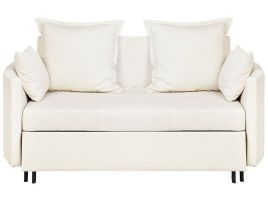 Fabric Sofa Bed Beige HOVIN