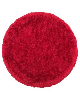 Shaggy Round Area Rug 140cm Red