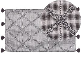 Cotton Area Rug 80x150cm Brown