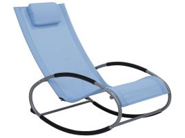 Rocking Sun Lounger Blue CAMPO
