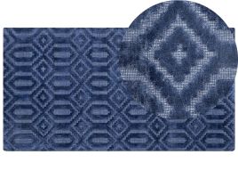 Viscose Rug 80x150cm Navy Blue