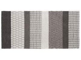 Wool Area Rug 80x150cm Grey