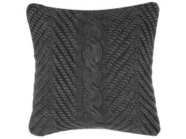 Cotton Embossed Cushion 45x45cm Grey