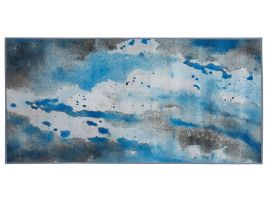 Area Rug 80x150cm Blue and Grey