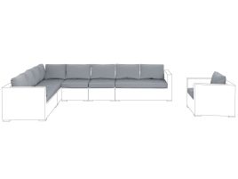 Cushion Covers Set for XXL Garden Set Grey