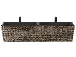 Plant Pot 80 x 20 x 18 cm Brown KAWALA