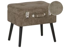 Corduroy Storage Stool Light Brown MALLARD