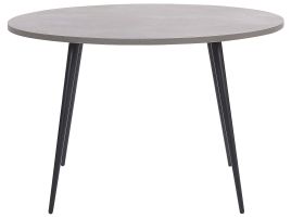 Round Dining Table âŒ€ 120 cm Concrete Effect with Black ODEON
