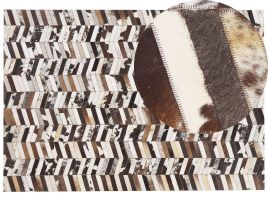 Cowhide Area Rug 160x230cm Brown and White