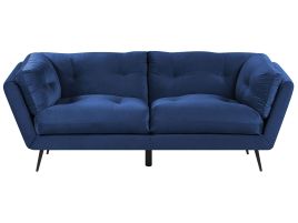 CAVARON Velvet 3 Seater Sofa - Blue