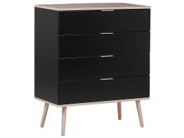 Black Chest of Drawers - SIMPLISTIC Medium Chest 4 Drawers
