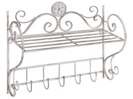 Metal Bathroom Wall Shelf White OSORNO