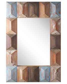 Wooden Wall Mirror 63x90cm Multicolour