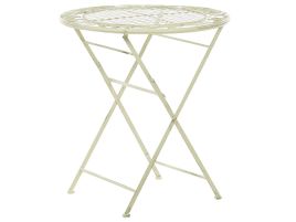 Metal Garden Bistro Table Ã¸ 70 cm Light Green BIVIO