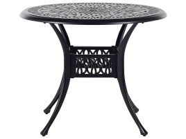 Round Garden Dining Table âŒ€ 90 cm Black ANCONA