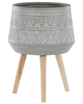 Plant Pot Stand 44 x 44 x 61 cm Light Grey MALAKI
