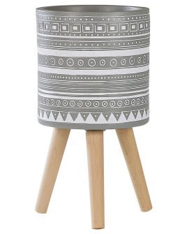 Plant Pot Stand 30 x 30 x 55 cm Light Grey NAUSA