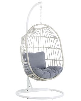 PE Rattan Hanging Chair White ALBA