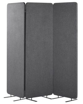 3 Panel Room Divider 184 x 184 cm Grey STANDI