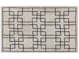 Cotton Area Rug 140x200cm Beige